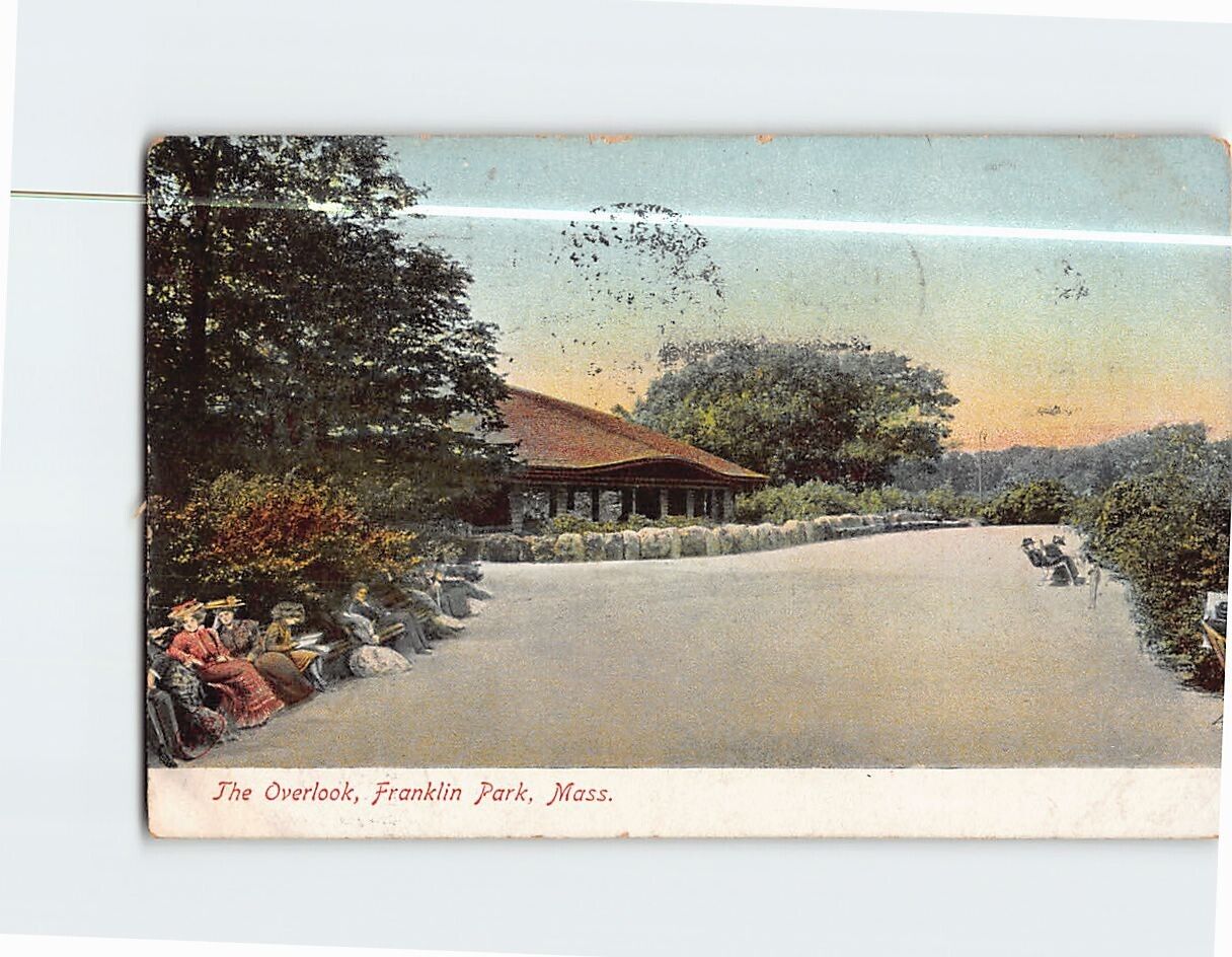 Postcard The Overlook Franklin Park Massachusetts USA