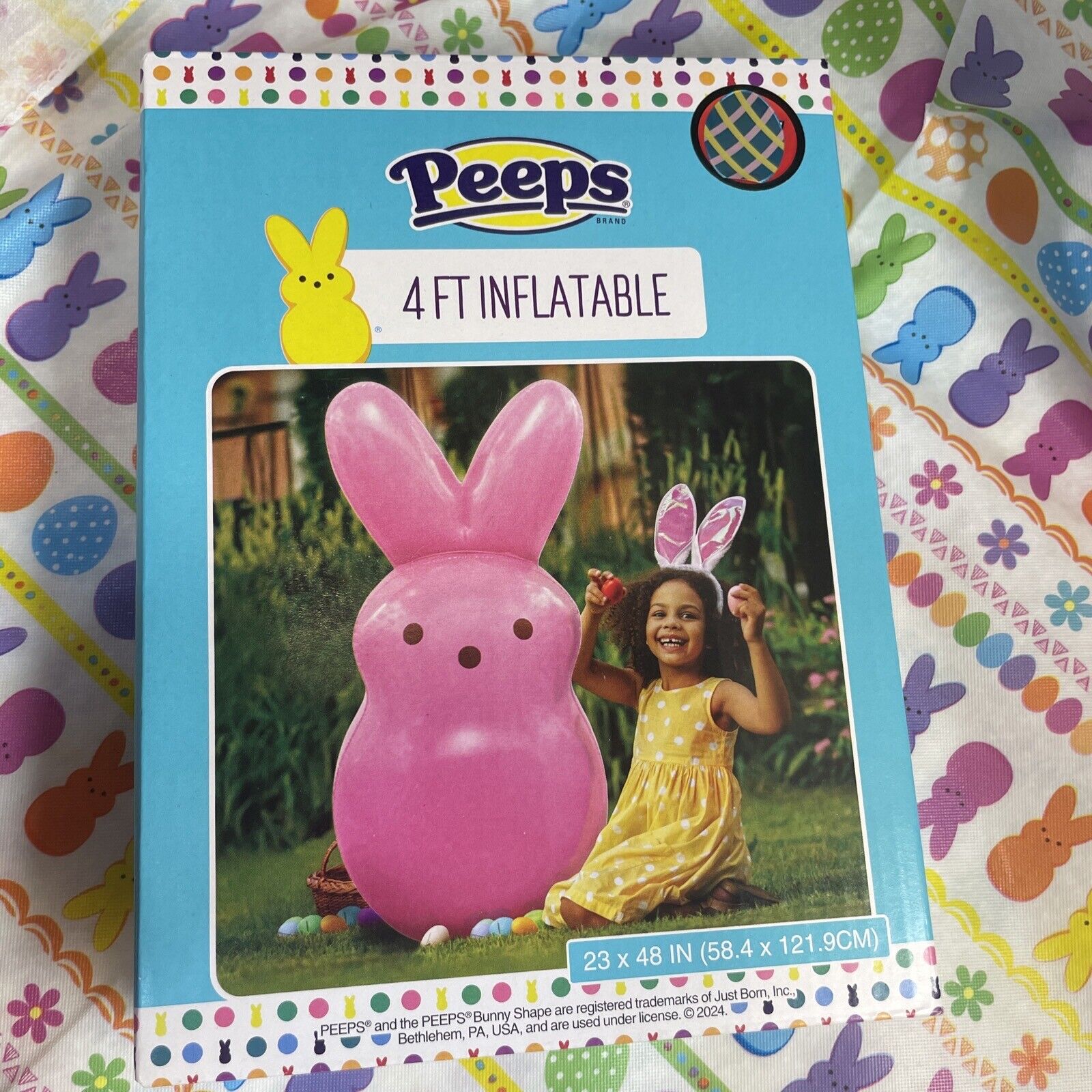 Peeps PINK 4 Ft Inflatables Brand New In Box  Bunny Rabbit Easter So Cute 🐰💕