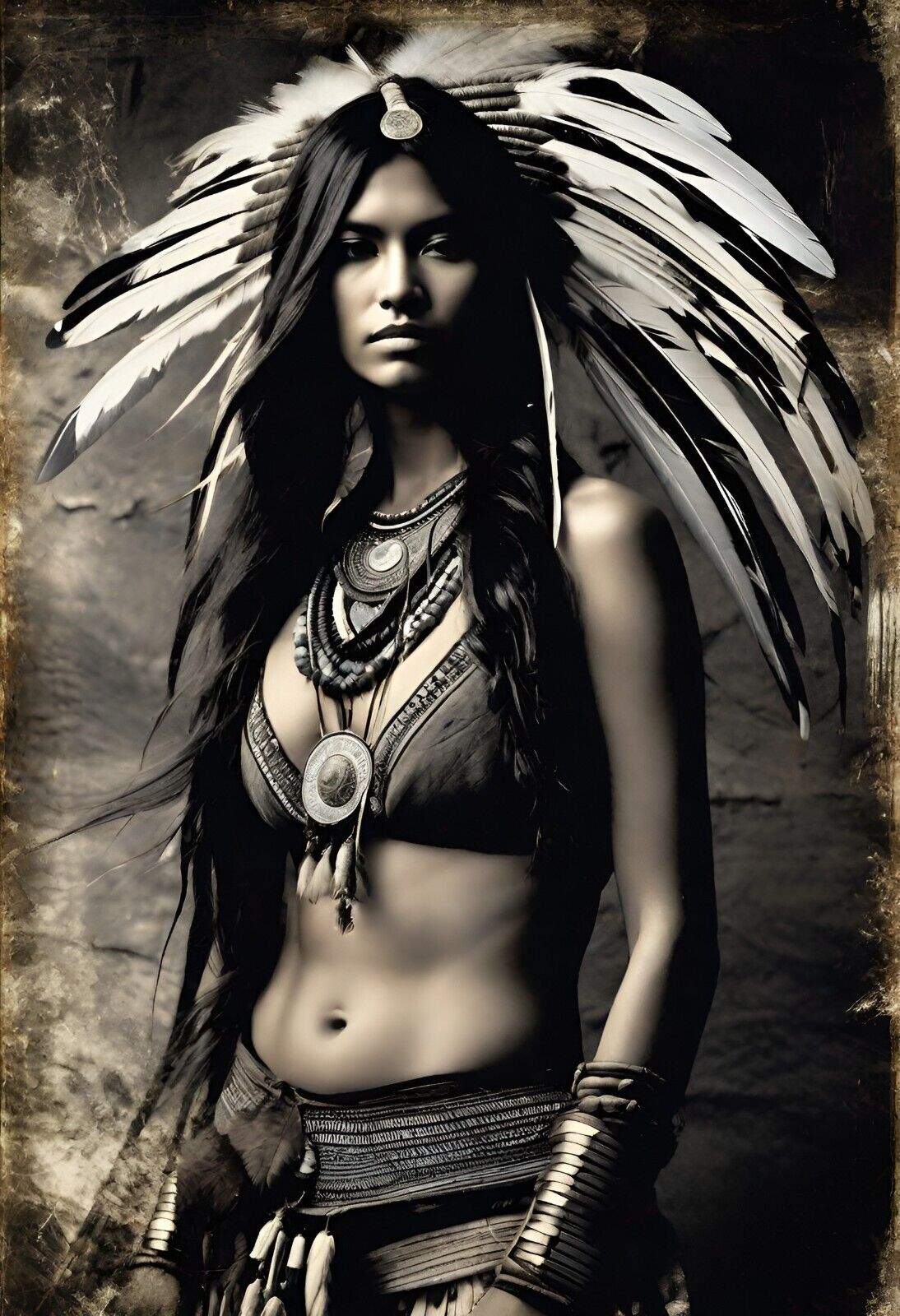 Native American Female Tintype Series C10049RP