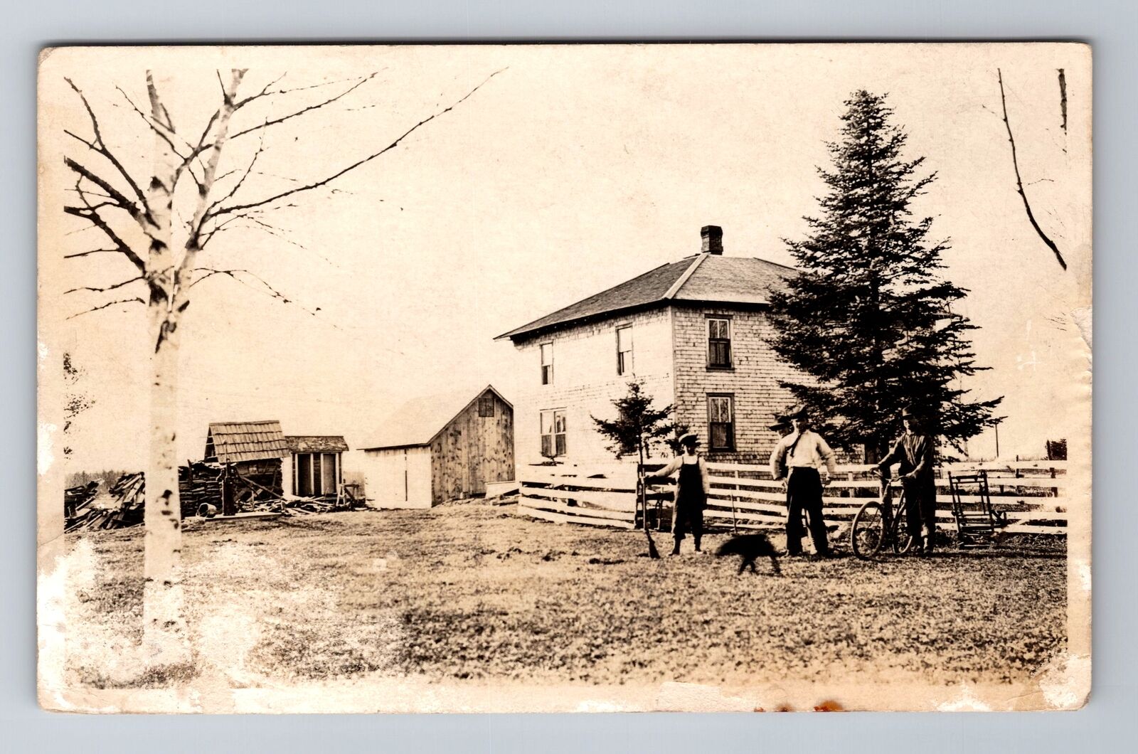 Galesburg, IL-Illinois, RPPC: Homestead Family Farm c1910, Vintage Postcard