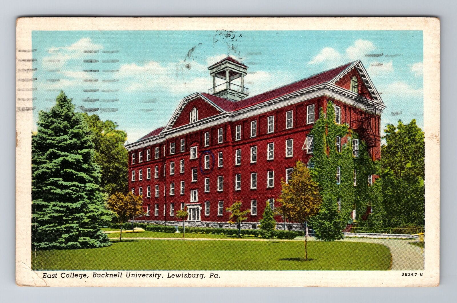 Lewisburg PA-Pennsylvania, Bucknell University, Vintage c1949 Souvenir Postcard