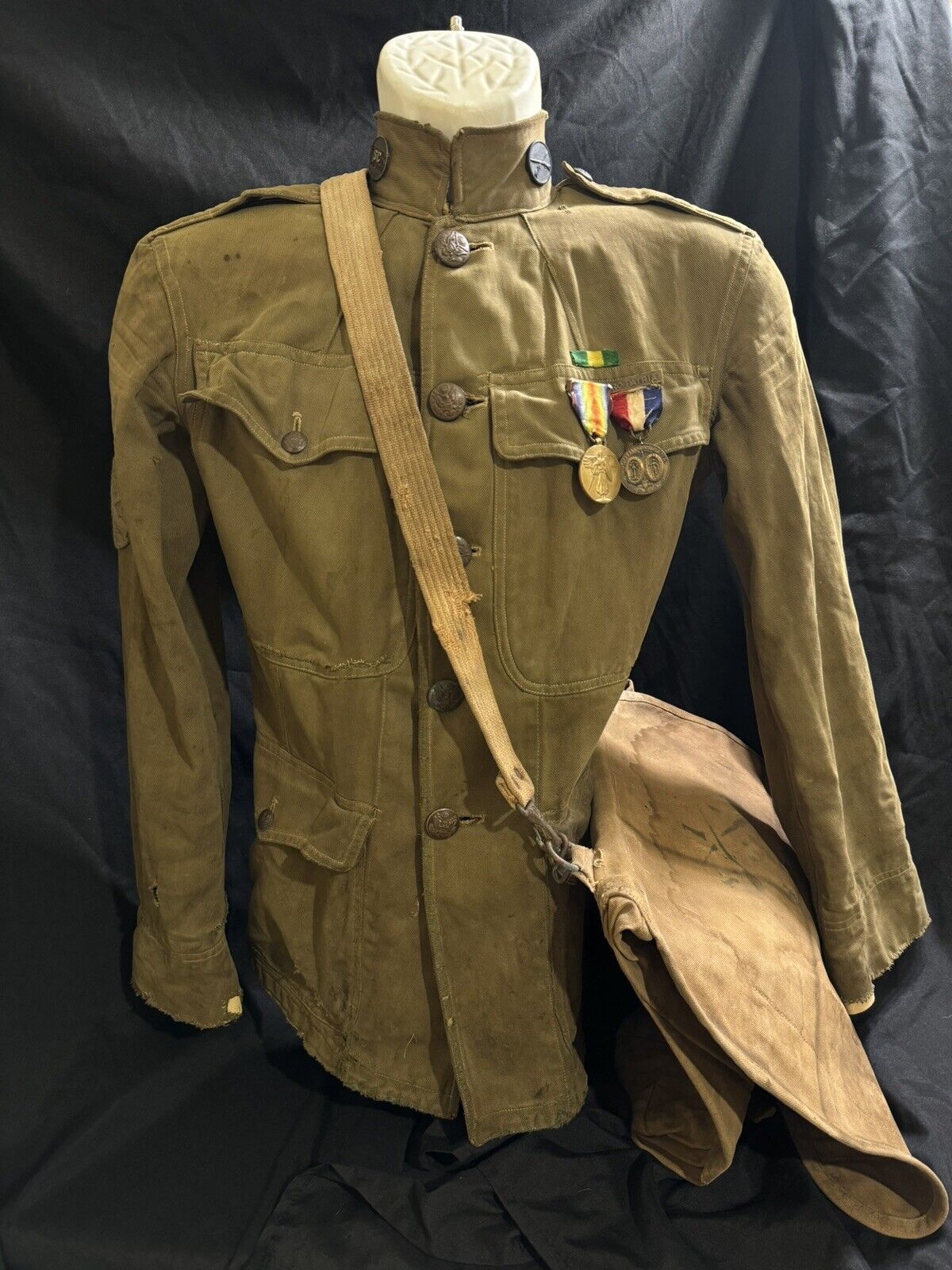 Pre WWI M1911 Khaki Summer Tunic Co A 1st South Carolina Infantry (Butler Guard)