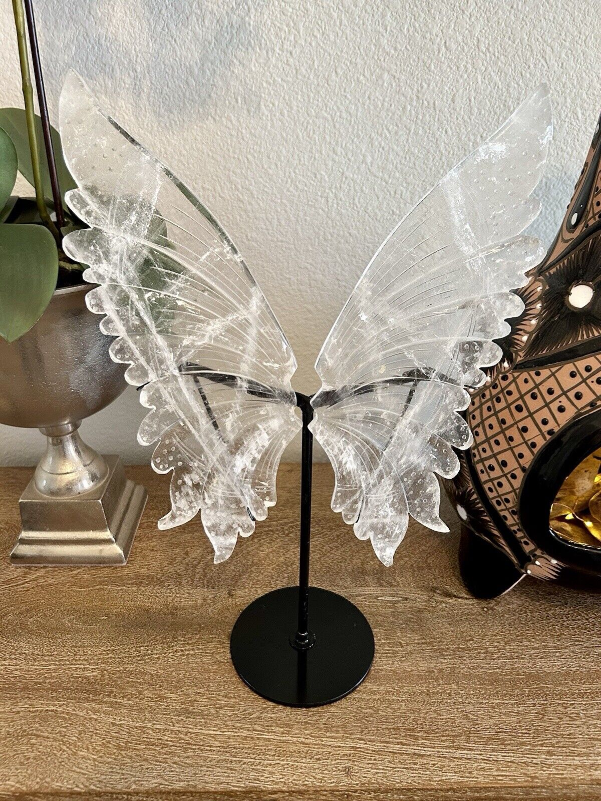 Natural Clear Quartz Butterfly Wings XL