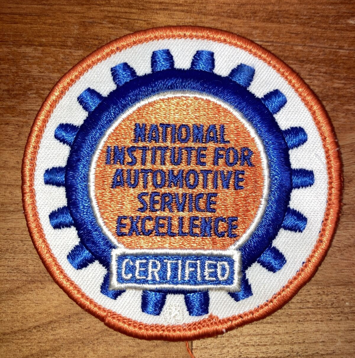 National Institute for Automotive Service Excellence Certified Round Patch Badge