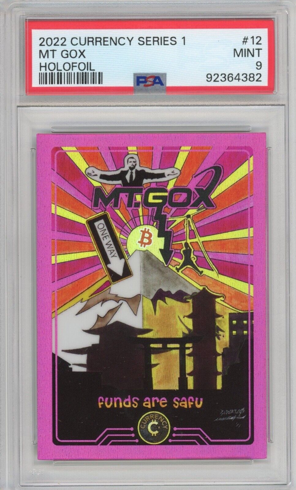 2022 Cardsmiths Currency Series 1 1st Edition #12 Mt Gox Holo Foil GRADED PSA 9