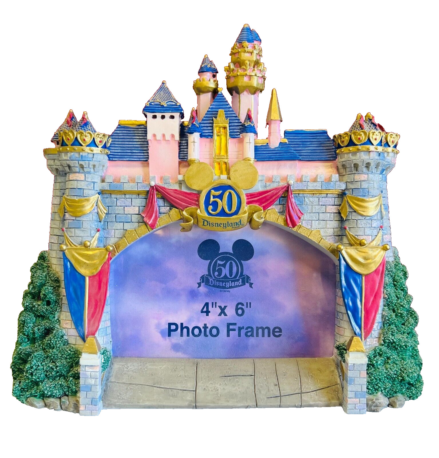 Disneyland 50th Anniversary Aurora Sleeping Beauty Castle 3D Picture Frame 4x6