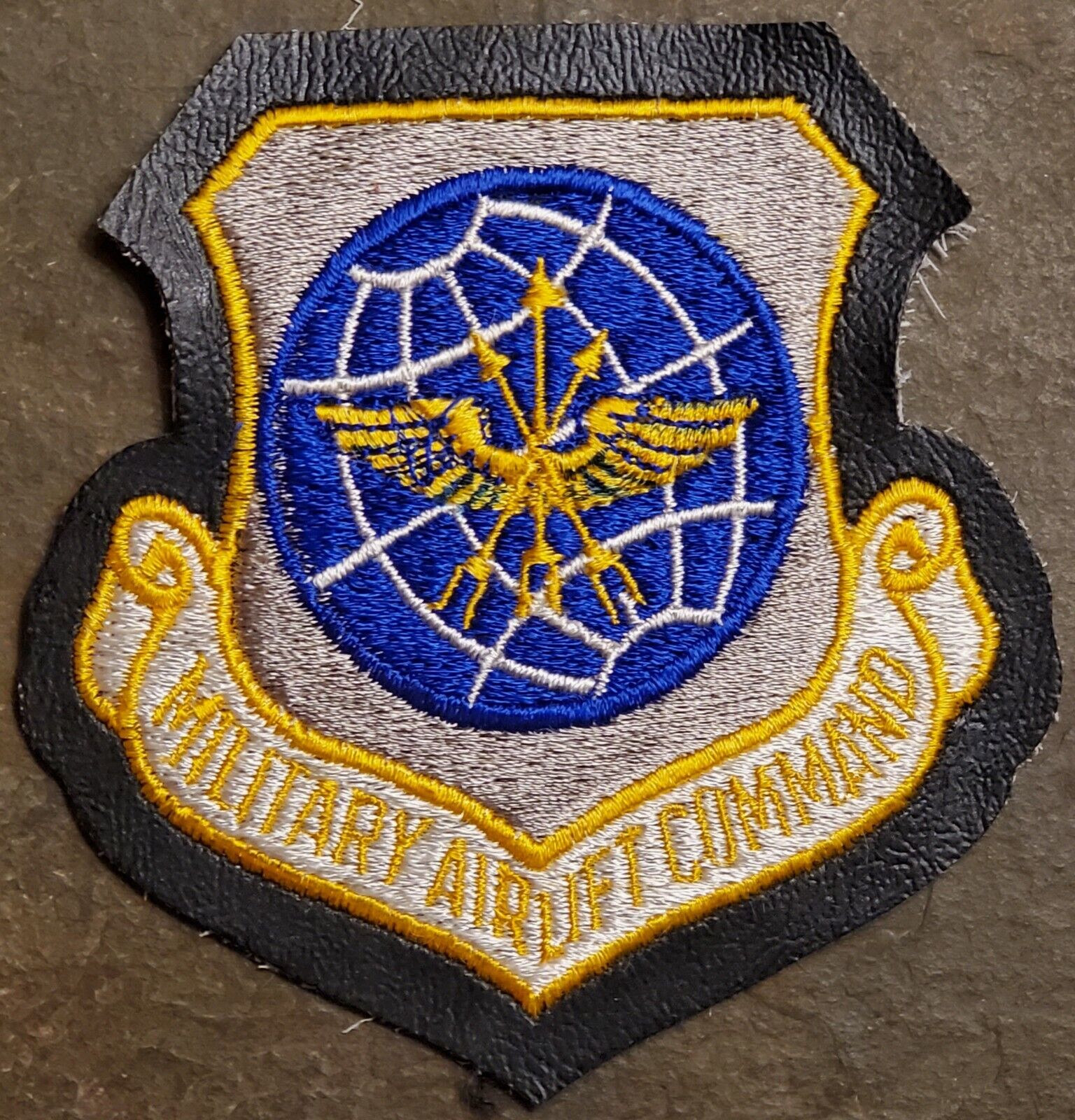 USAF AIR FORCE Military Airlift Command (MAC) Patch COLOR VTG FLIGHT LEATHER