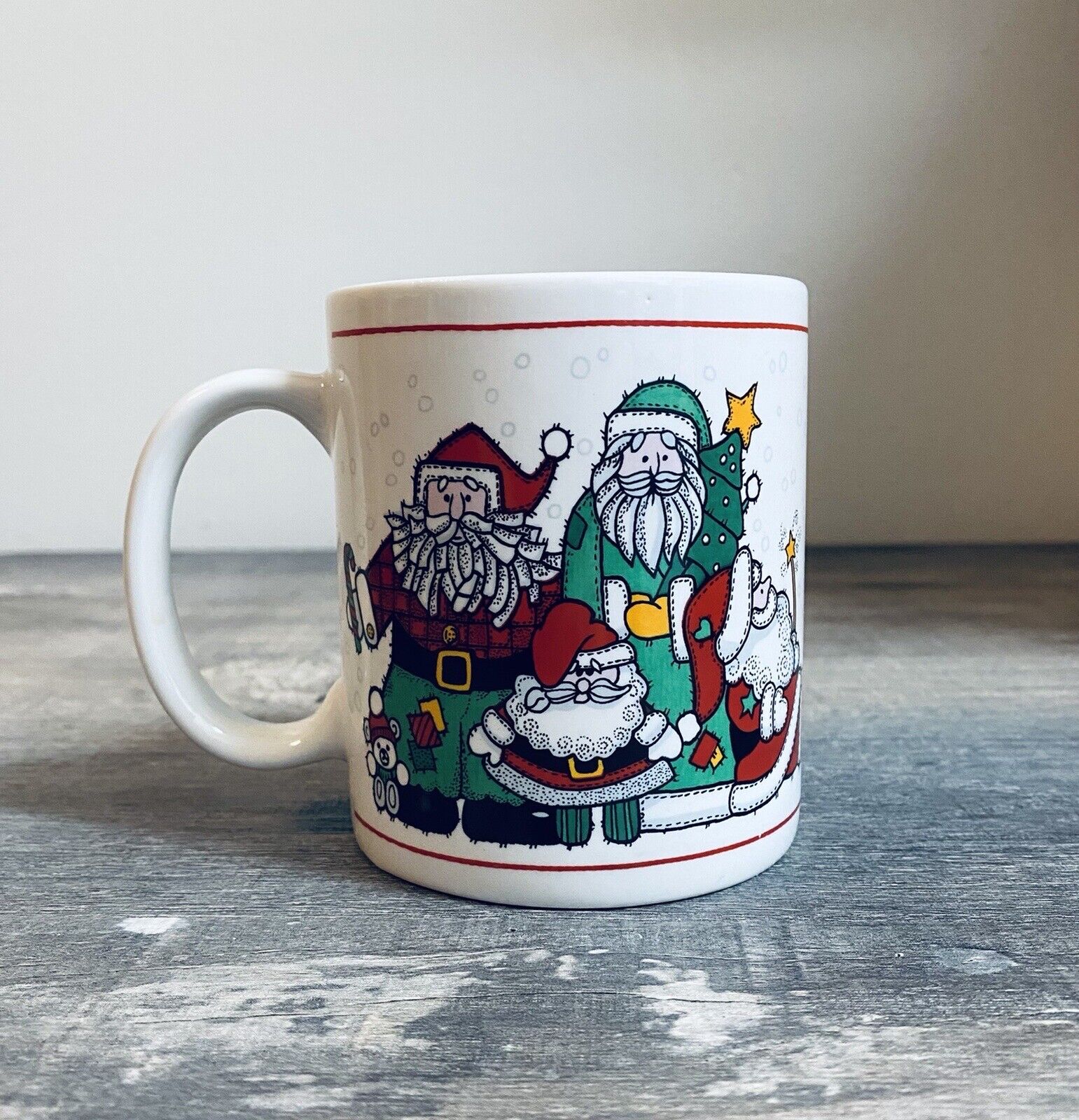 Vintage 12 Oz. Christmas Santa Claus Ceramic Mug 