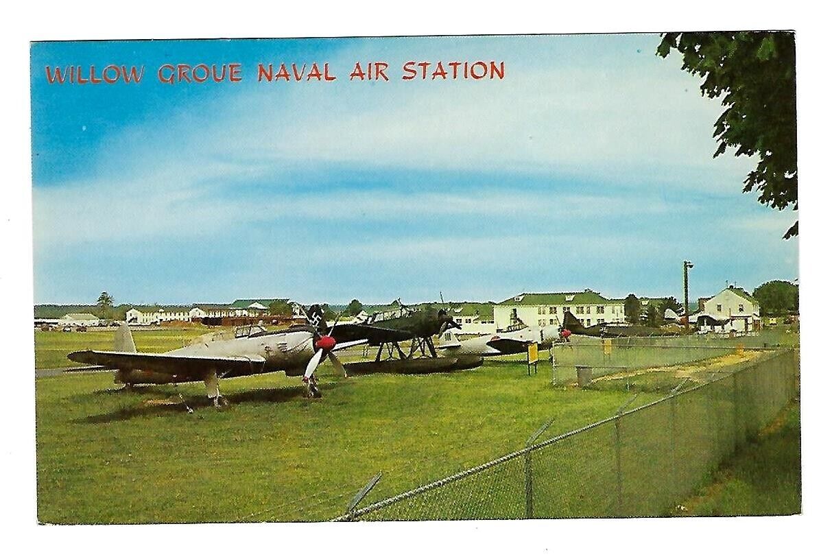 c1960's Aviation Postcard Willow Grove Naval Air Station, Aircraft