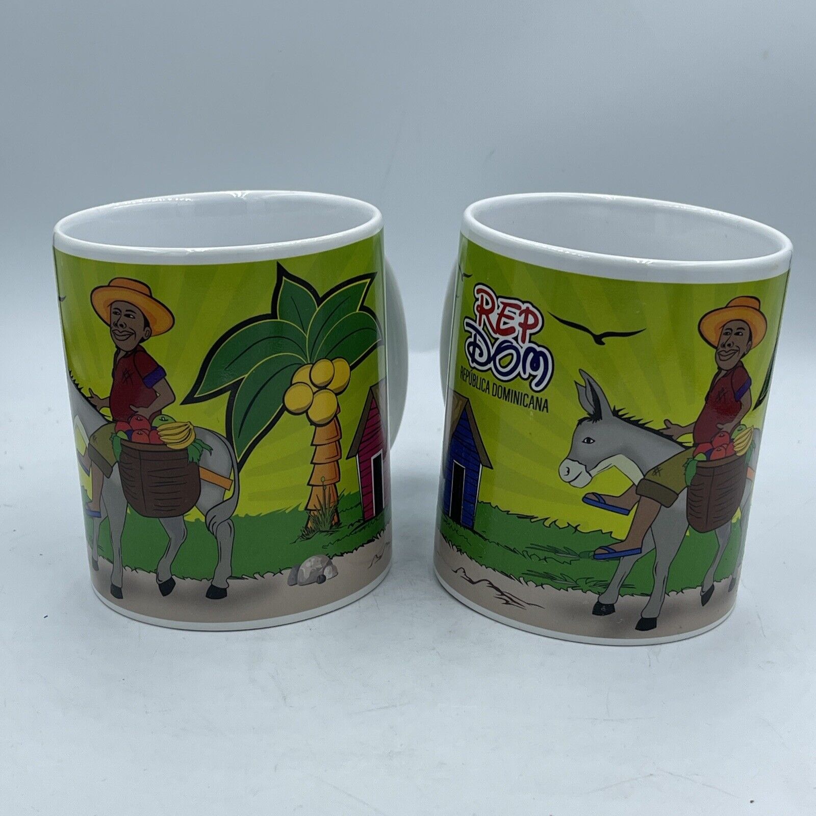 Dominican Republic set of two coffee mugs