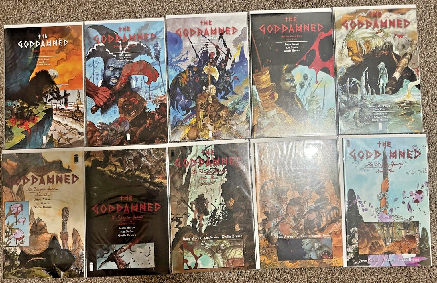 THE GODDAMNED by Jason Aaron The Flood # 1-5 & Virgin Brides # 1-5 Image Comics