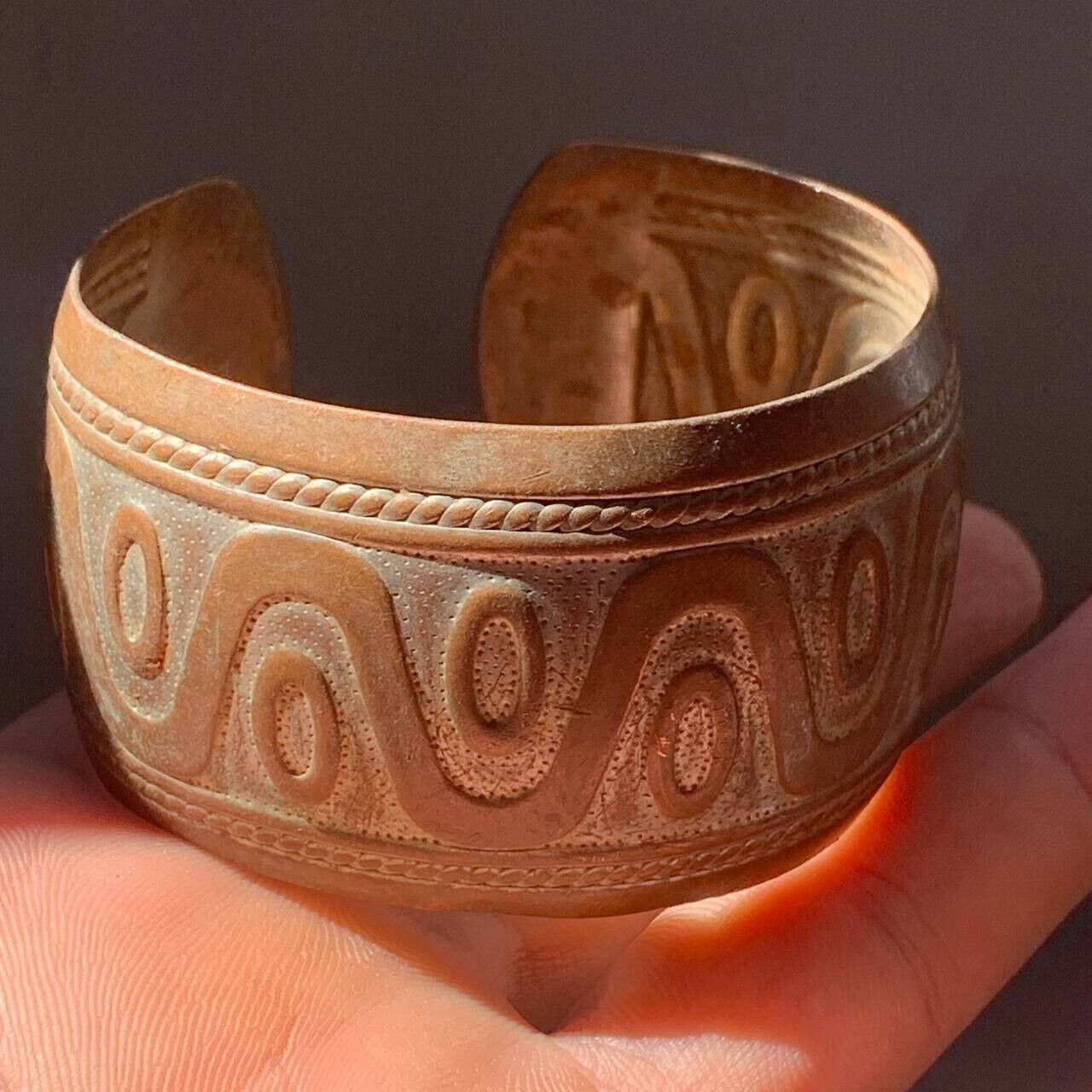 VERY STUNNING ANCIENT BRONZE RARE BRACELET VIKING ANTIQUE ARTIFACT OLD AUTHENTIC