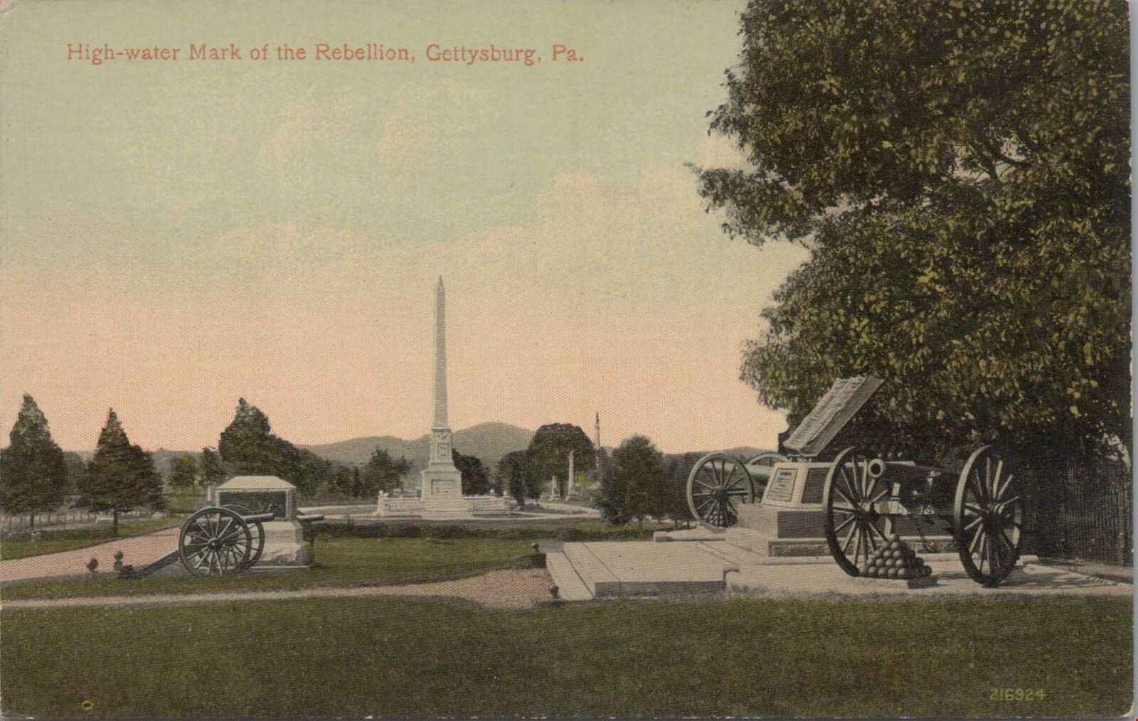Postcard High Water Mark of the Rebellion Gettysburg PA 