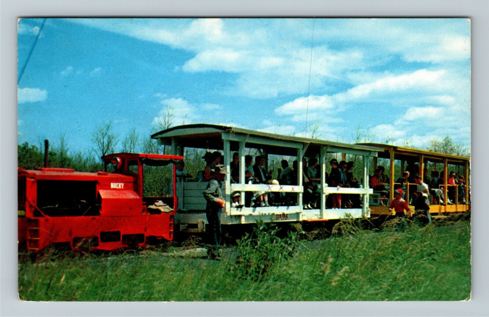 Soo Junction MI-Michigan, Toonerville Trolley Vintage Souvenir Postcard