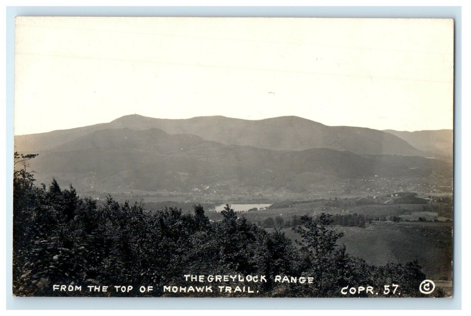 c1910\'s The Greylock Range From Top Of Mohawk Trail MA RPPC Photo Postcard