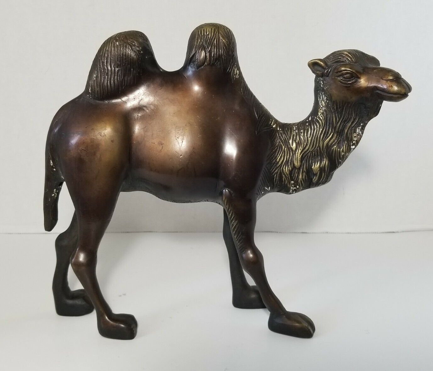 Vintage Heavy Bronze Camel Statue 9