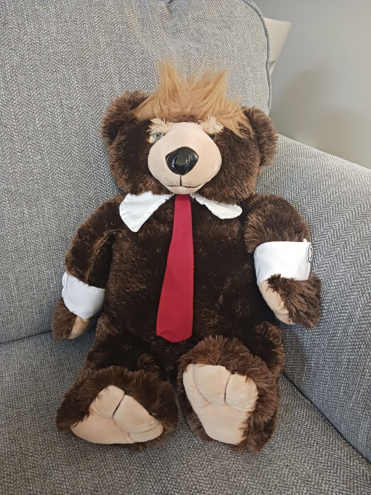 TRUMPY BEAR  22” Donald Trump Teddy Bear Plush w/ American Flag Cape MAGA 