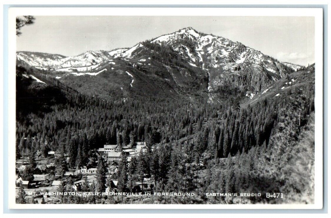 c1950's Mt. Washington View Eastman Johnsville California CA RPPC Photo Postcard