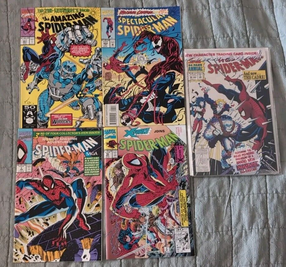 Lot of 5 Spider-Man Comics See pics for Condition Amazing, Spectacular, Web