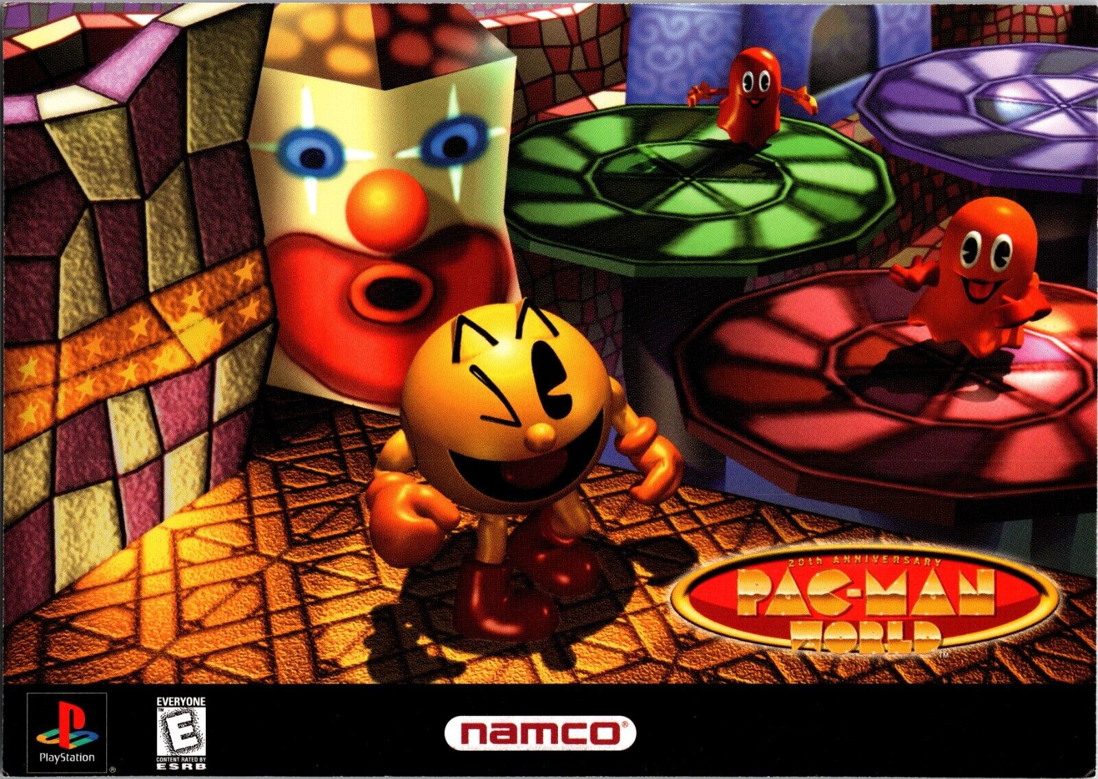 Postcard Pac-Man World 20th Anniversary Namco PlayStation one Advertising