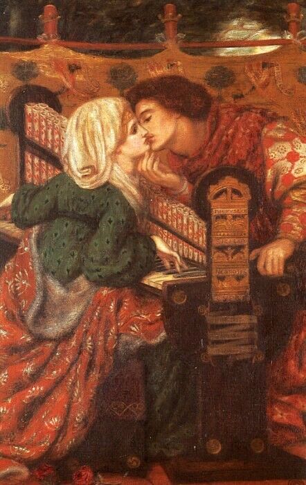 Dream-art Oil painting King-Renes-Honeymoon-Dante-Gabriel-Rossetti-Oil-Painting
