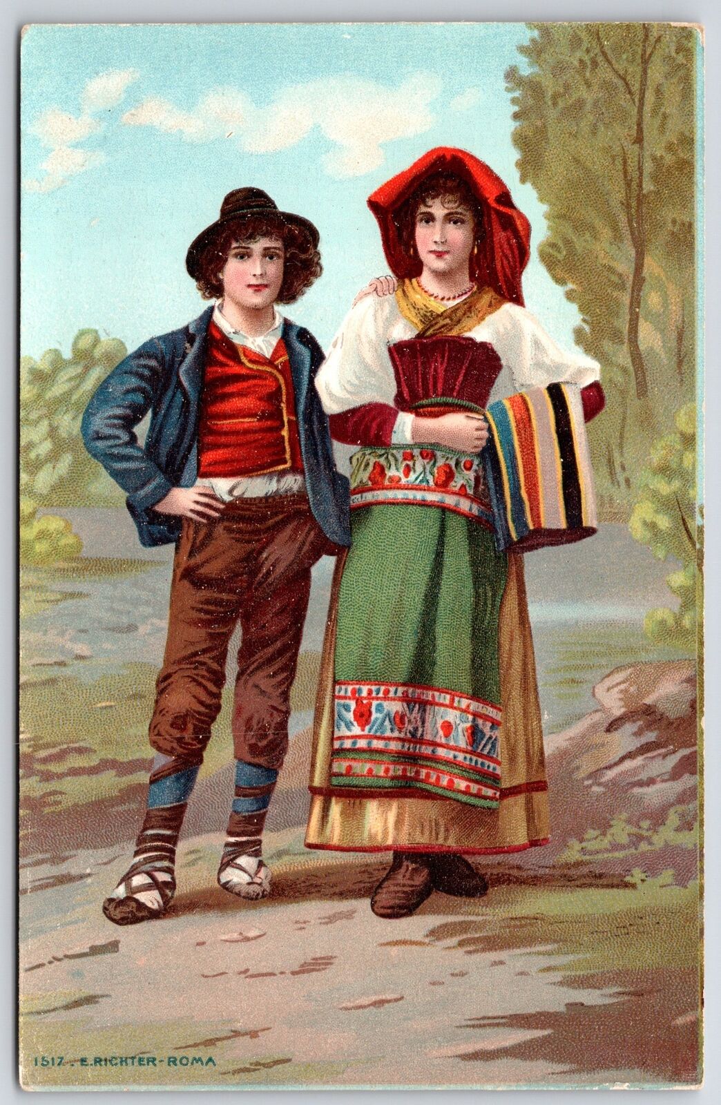 Prince And Princess Royal Costume Italian Culture & Tradition Clothing Postcard