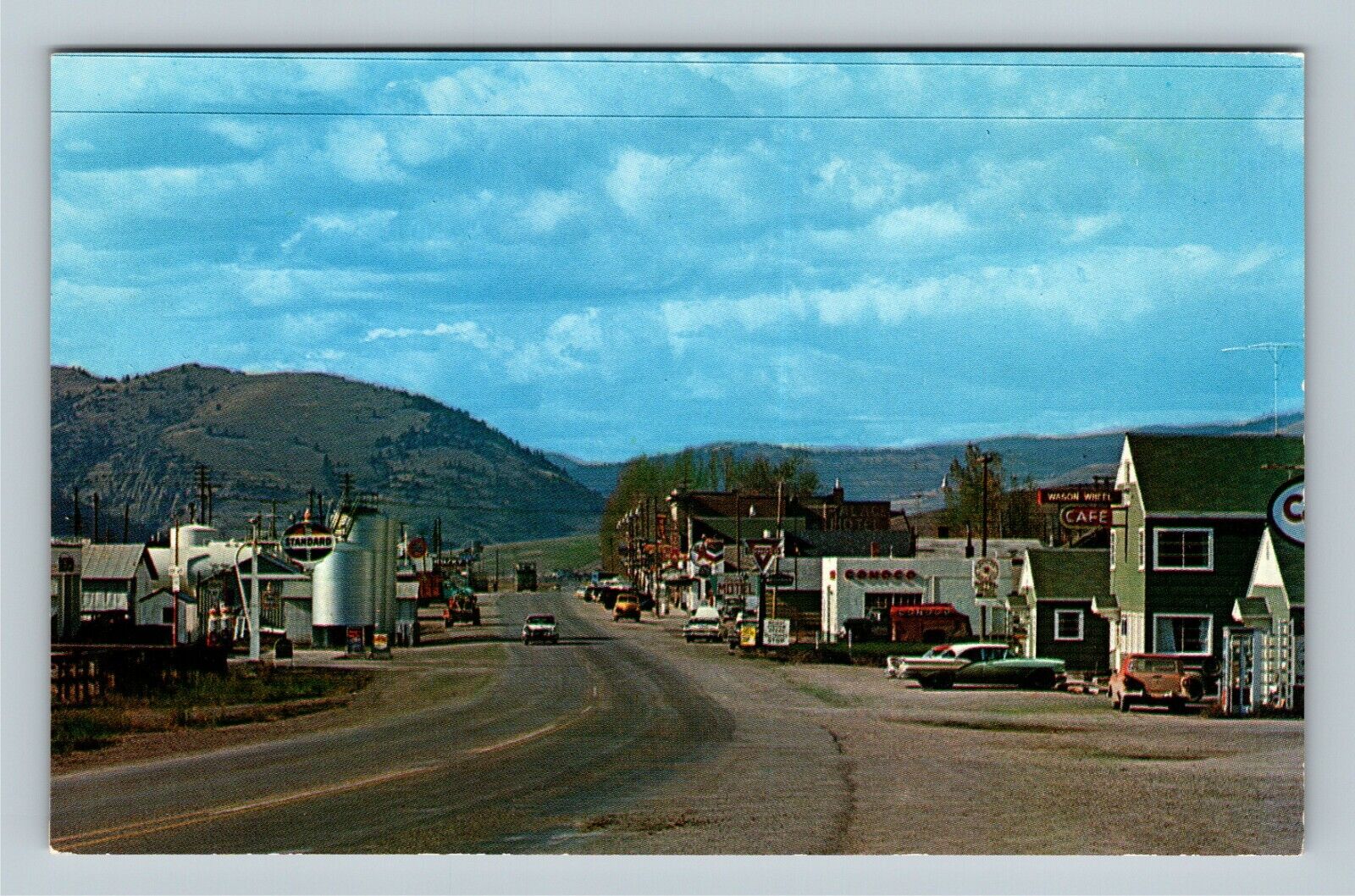 Drummond MT, Cafe, Standard, Montana Vintage Postcard