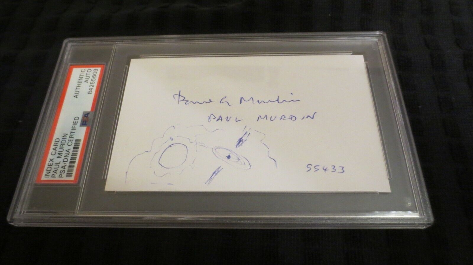 Paul Murdin found 1st Black Hole in 1971 sketch signed autographed psa slabbed