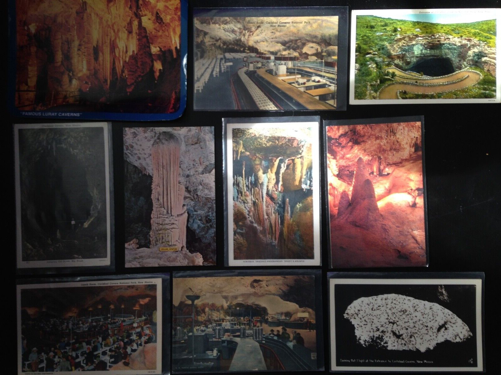 30+ Postcard lot, Caverns. Set 7. Nice
