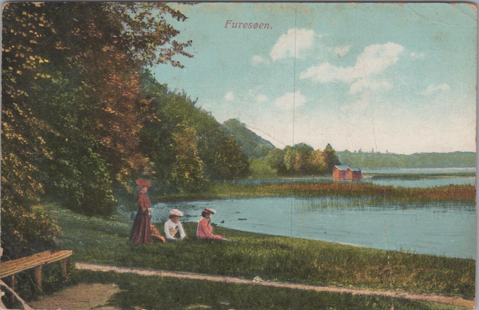1915 Postcard Furesøen Lake in Northeastern Zealand, Denmark PM in Minn. B3323