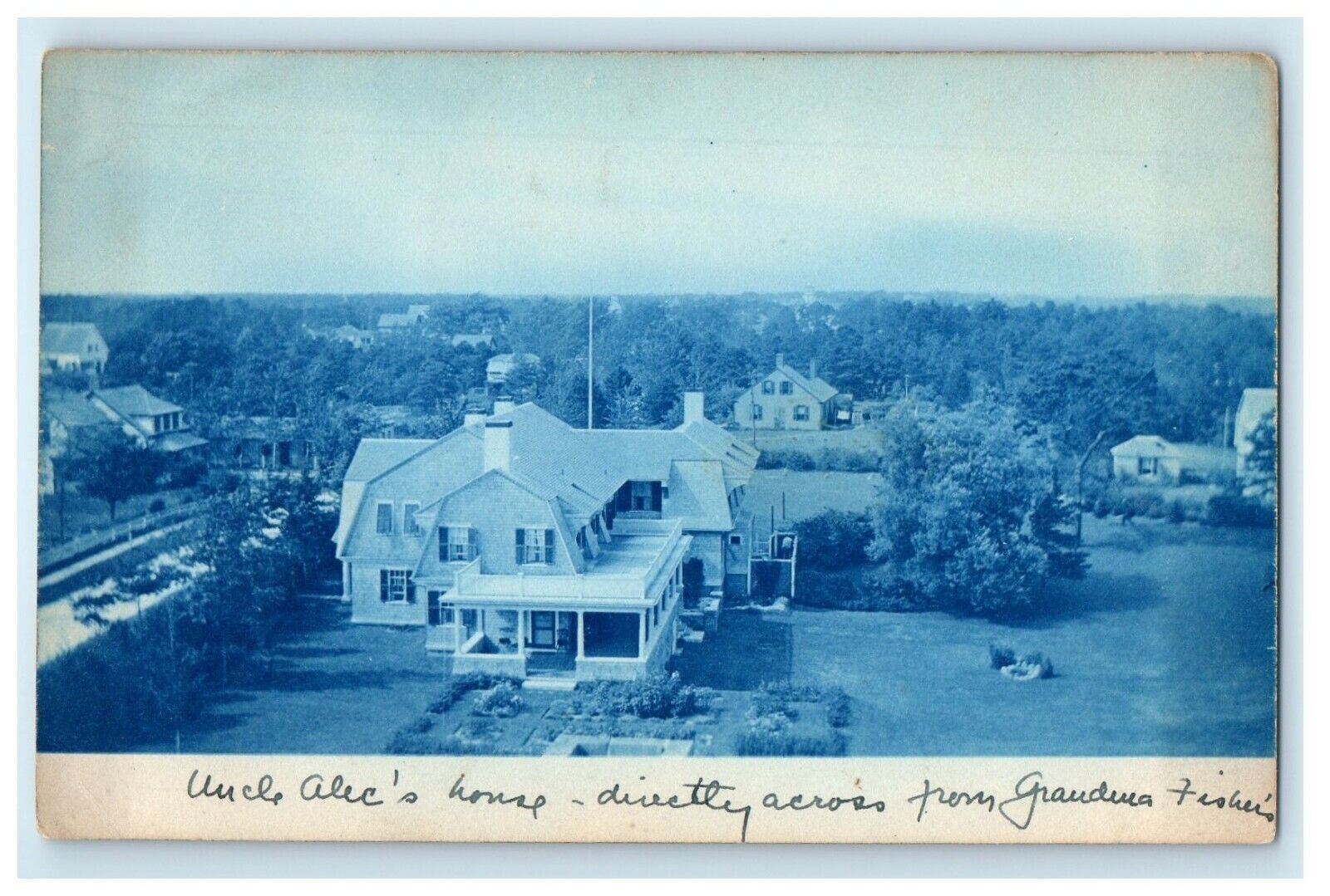 c1910's Uncle Alec's House The Pines Cotuit Massachusetts MA RPPC Photo Postcard