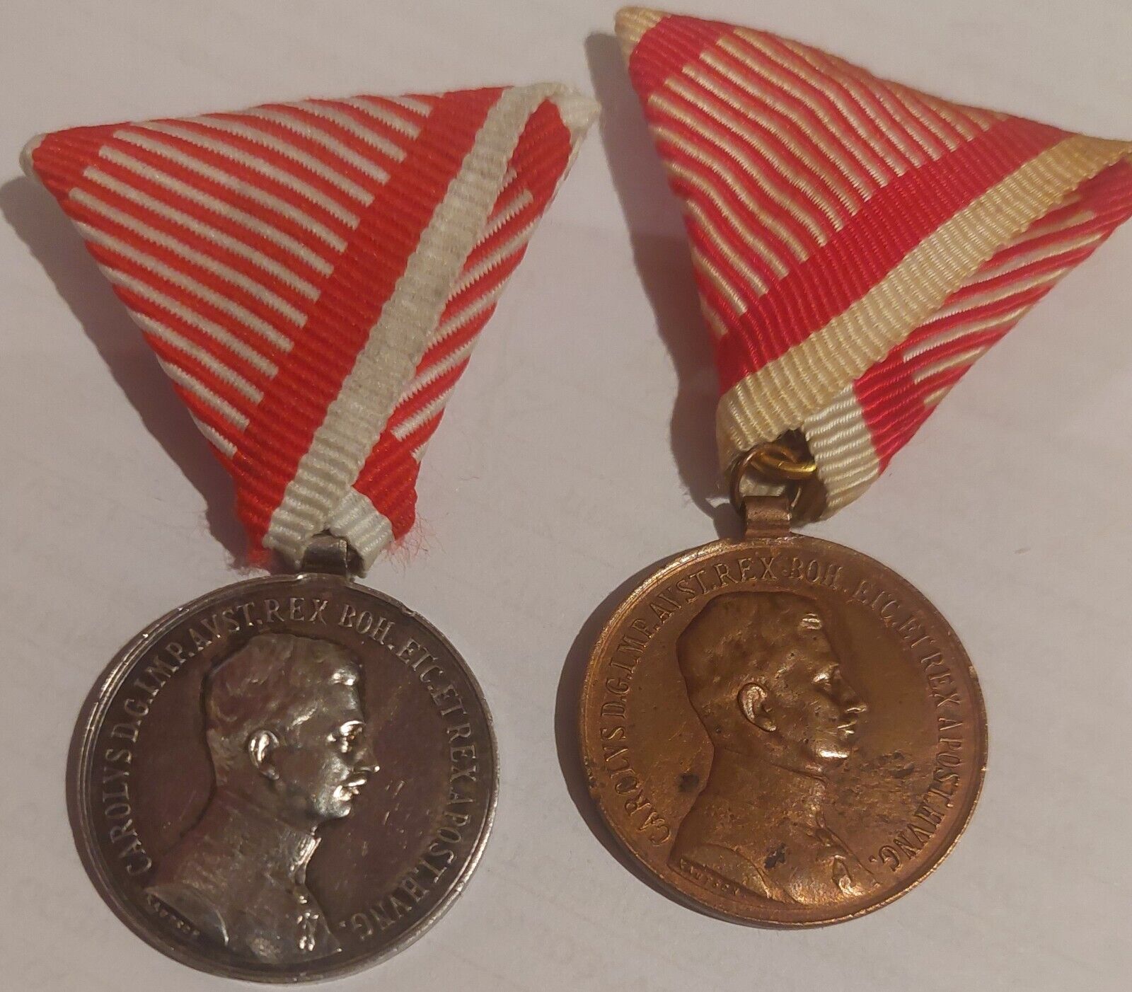 AustroHungary Medals for Bravery-Fortitvdini-Bronze and Silver version of medal