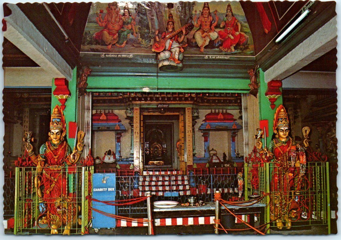 Postcard - Inside Sri Marriamman Temple, Singapore