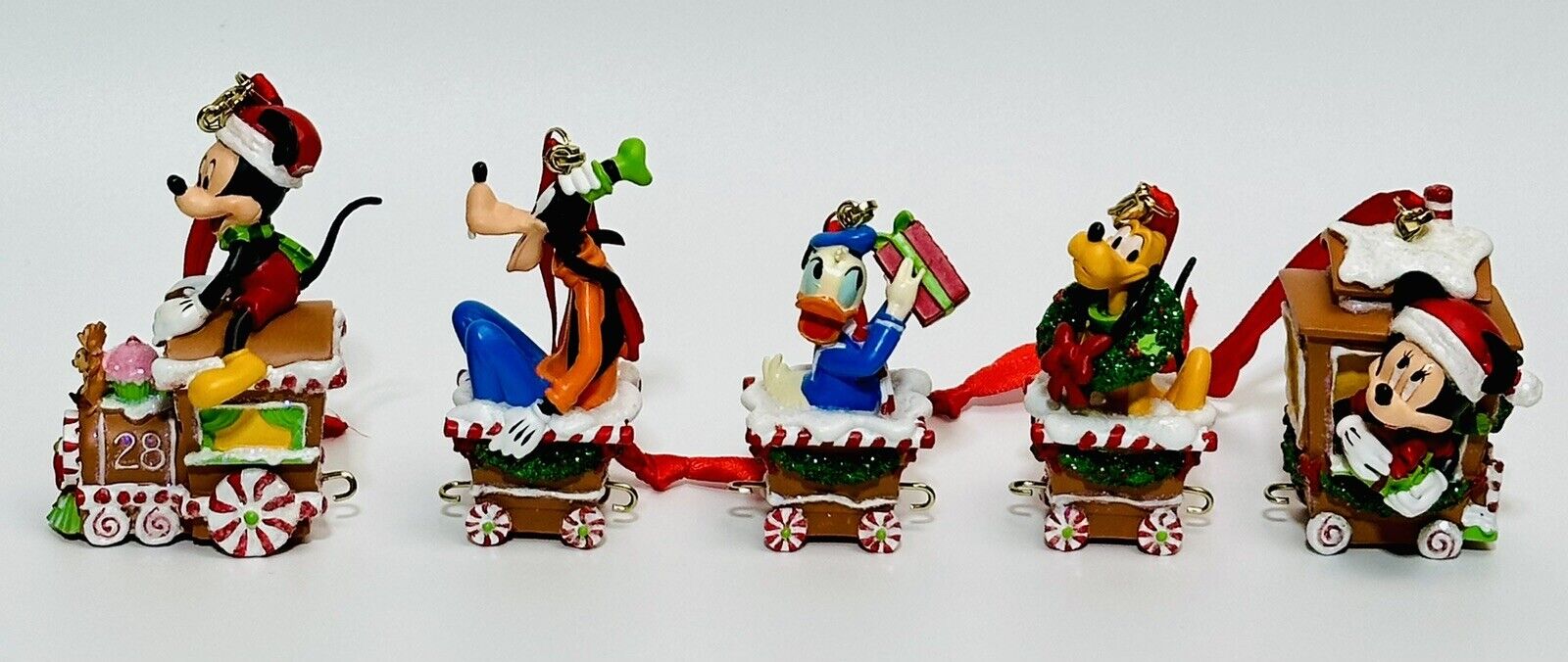 Disney Parks - Mickey & Friends Holiday Gingerbread Train Ornament Set