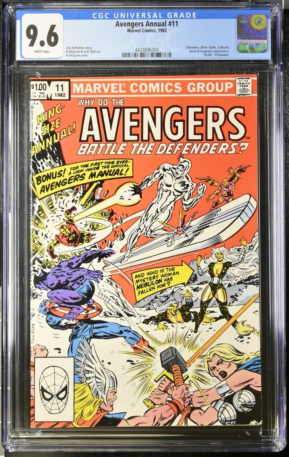 Avengers Annual #11 CGC 9.6 1st Supernalia Nebulon Silver Surfer 1982 Marvel