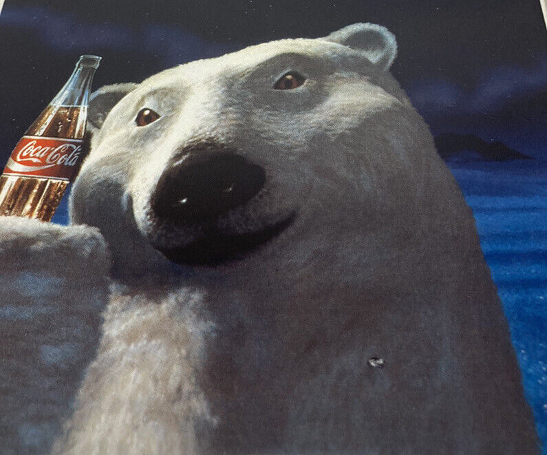 Vintage Coca Cola Trivet Wall Decor Polar Bear Holding A Bottle ~6x6 Inches
