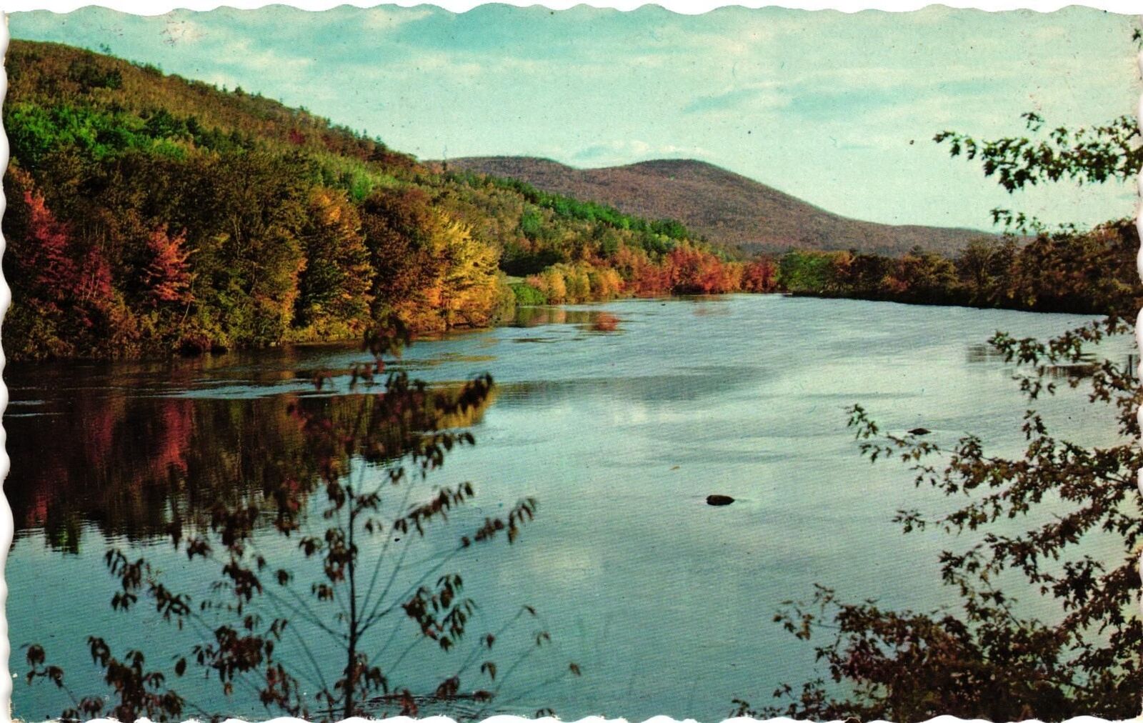 Vintage Postcard- Androscoggin River, Rumford Point, Maine. 1960s