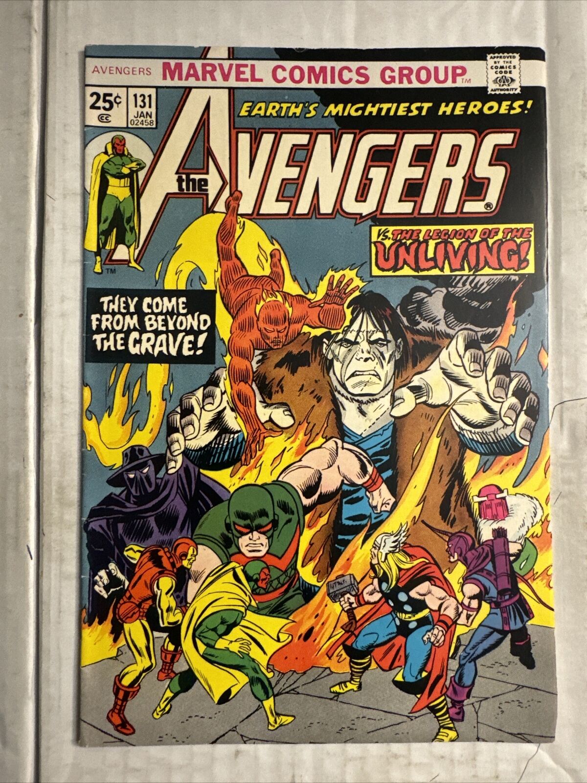 AVENGERS 131 VF+  1st LEGION OF THE UNLIVING Key 1974 Marvel Comics