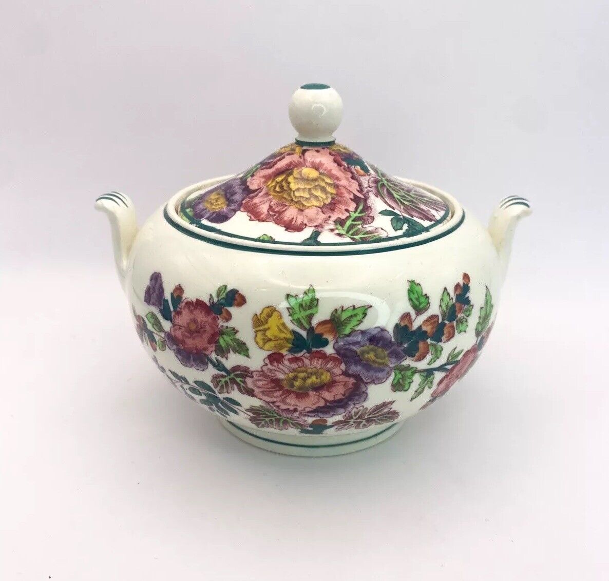 Antique Wedgwood Etruria Sugar Bowl 1898 Floral Tea Set English England Rare