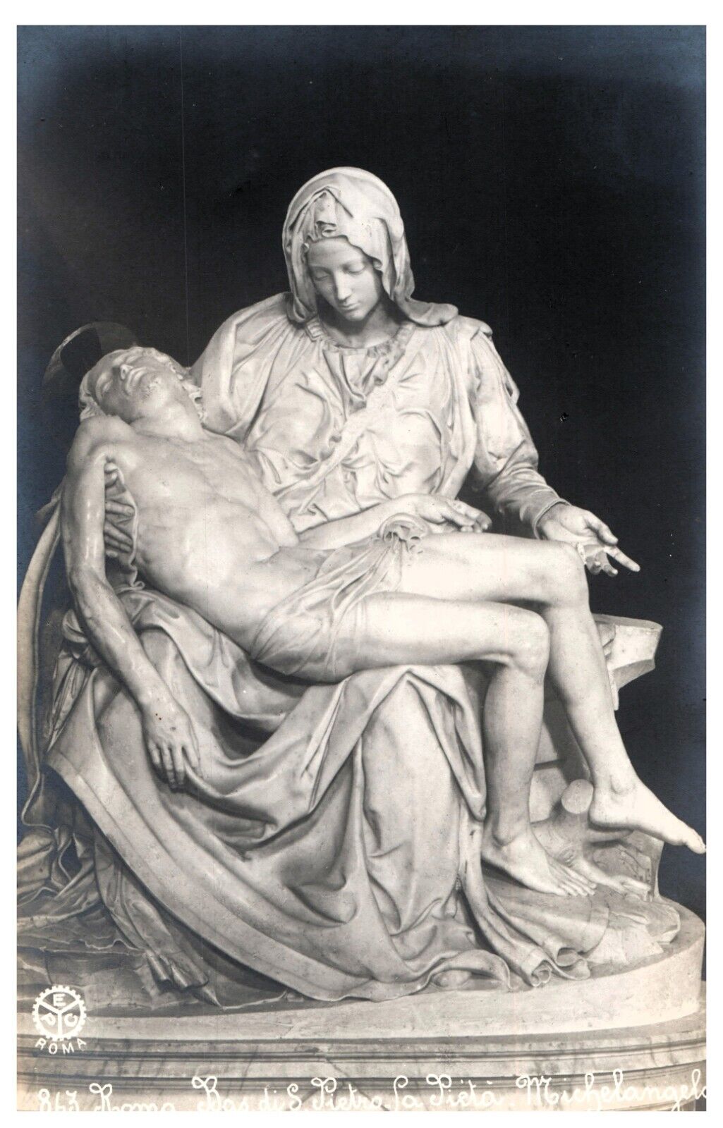 RPPC Michelangelo La Pietà St. Peter's Basilica Rome Italy