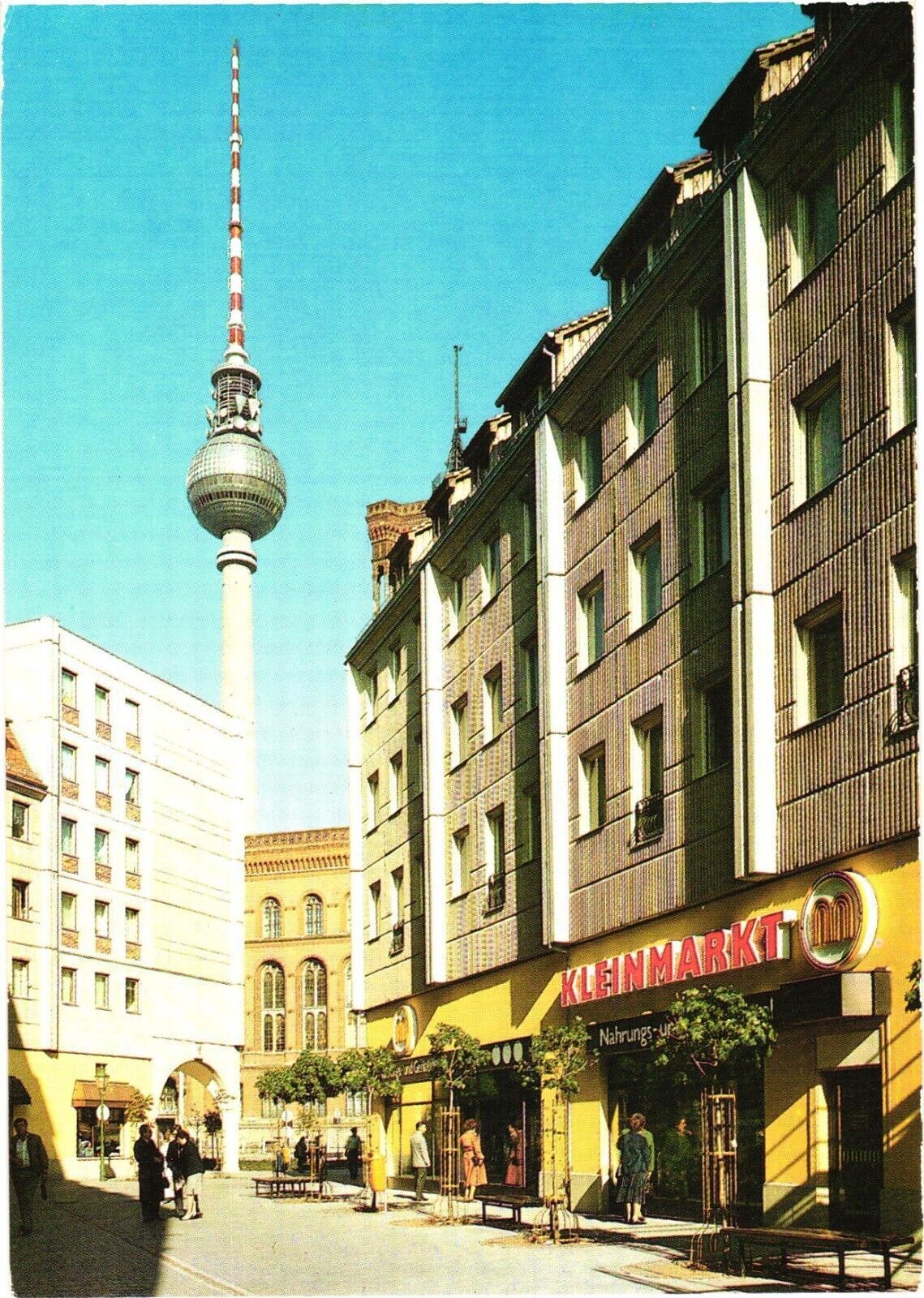 Berlin Germany Nikolaiviertel Nicholas Quarter View of Buildings Postcard