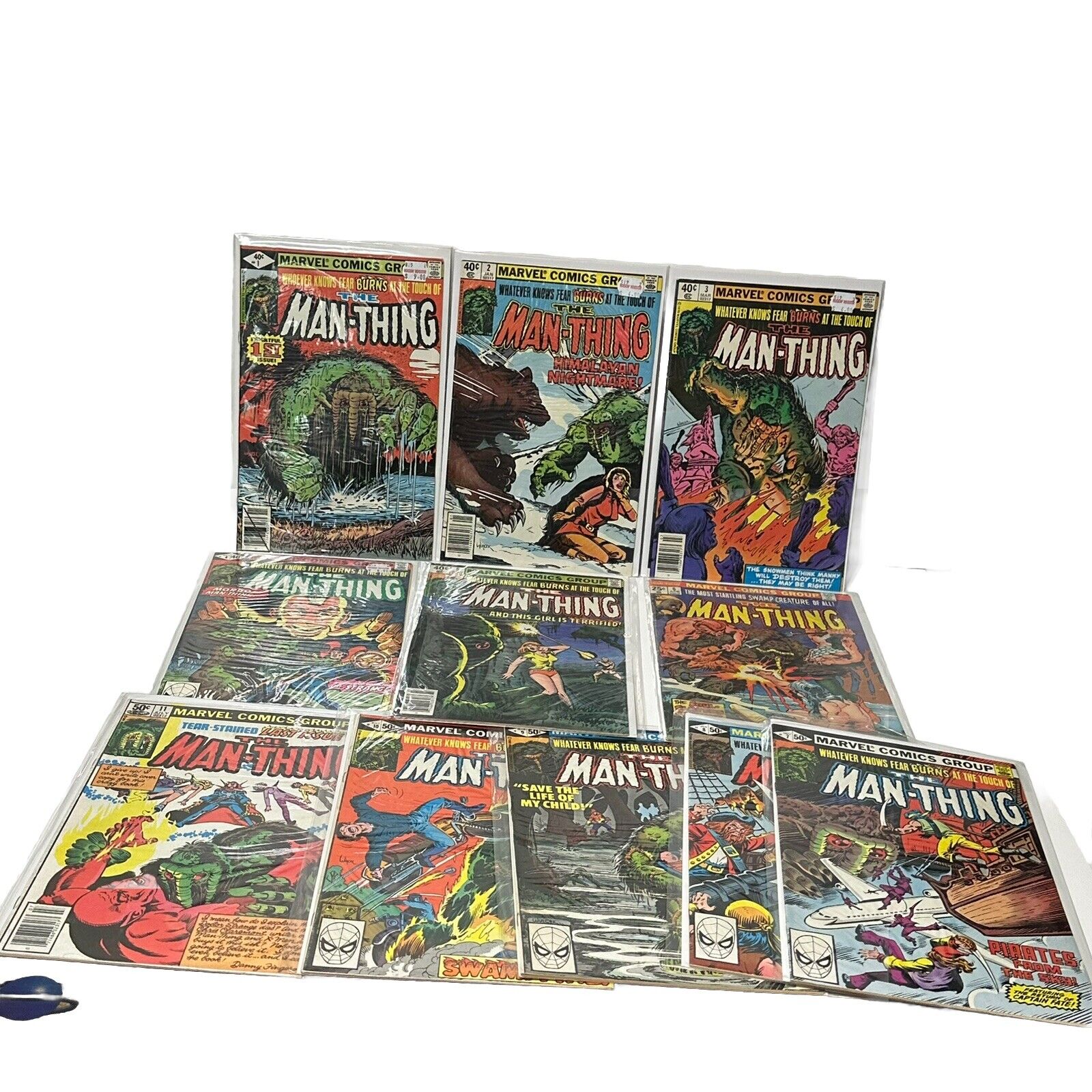 THE MAN-THING #1-11 COMPLETE RUN  (11 BOOKS) - MARVEL COMICS Very Good