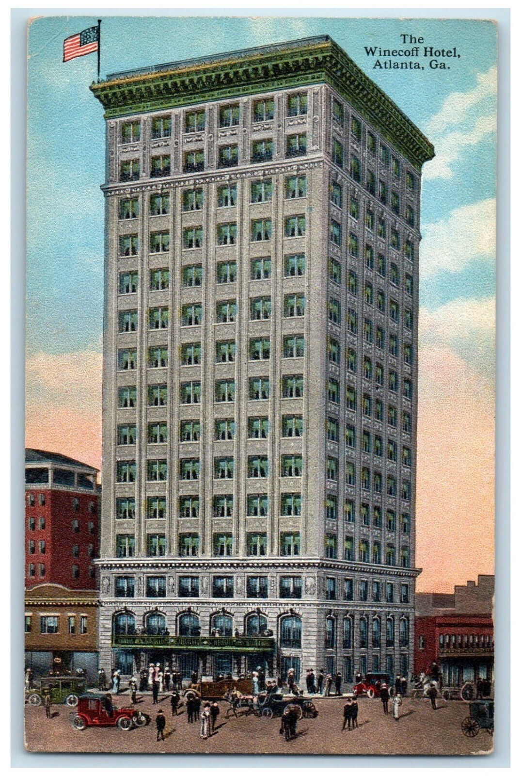c1910 The Winecoff Hotel Located on Top of City Atlanta Georgia GA Postcard
