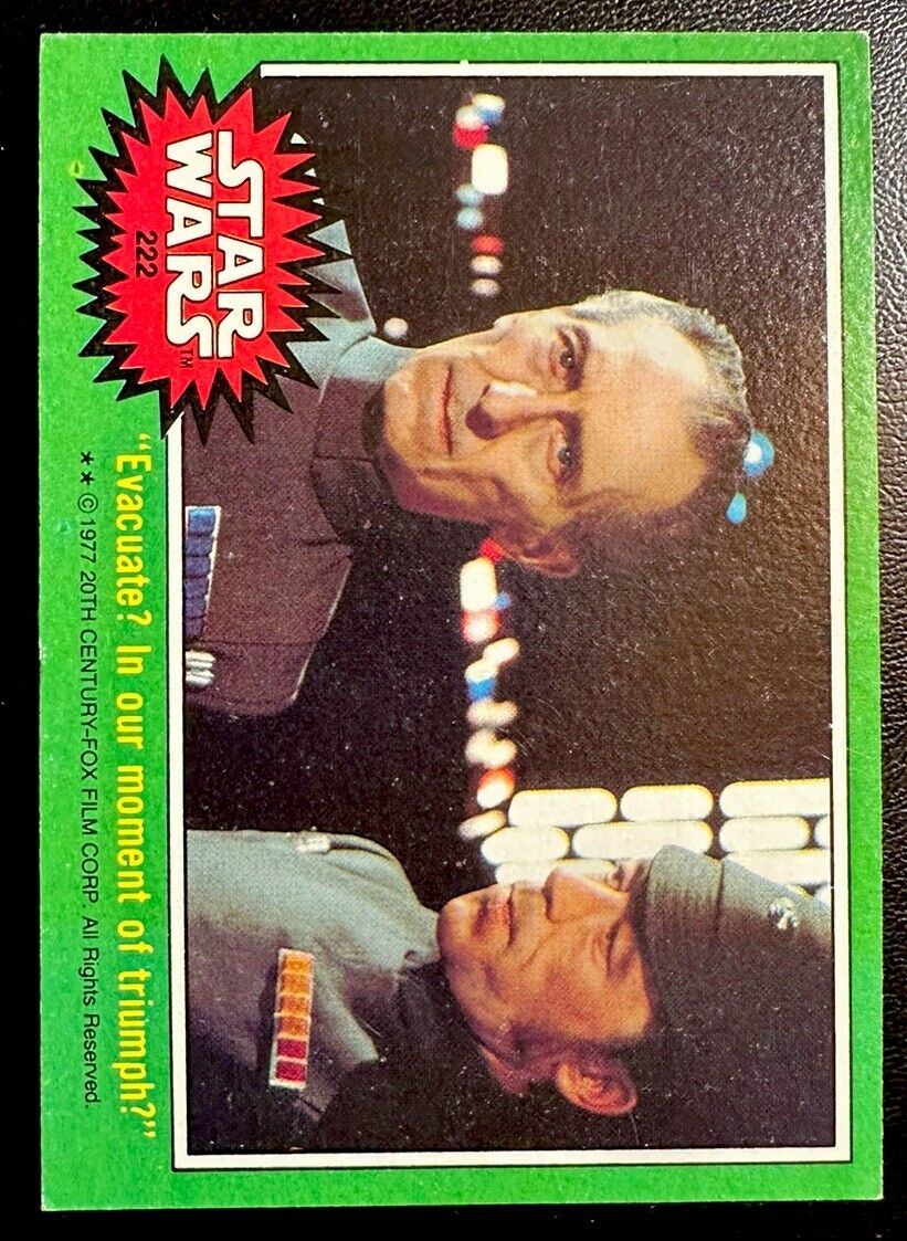 1977 TOPPS STAR WARS #222 GREEN SERIES EXEX++