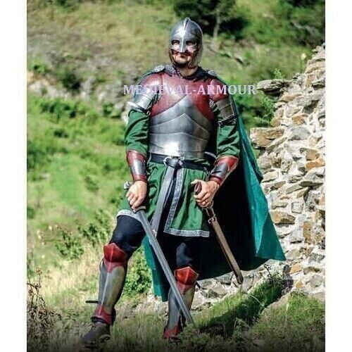 Medieval Horse Lord Armor Suit Leather Battle Warrior LARP Cosplay Costume