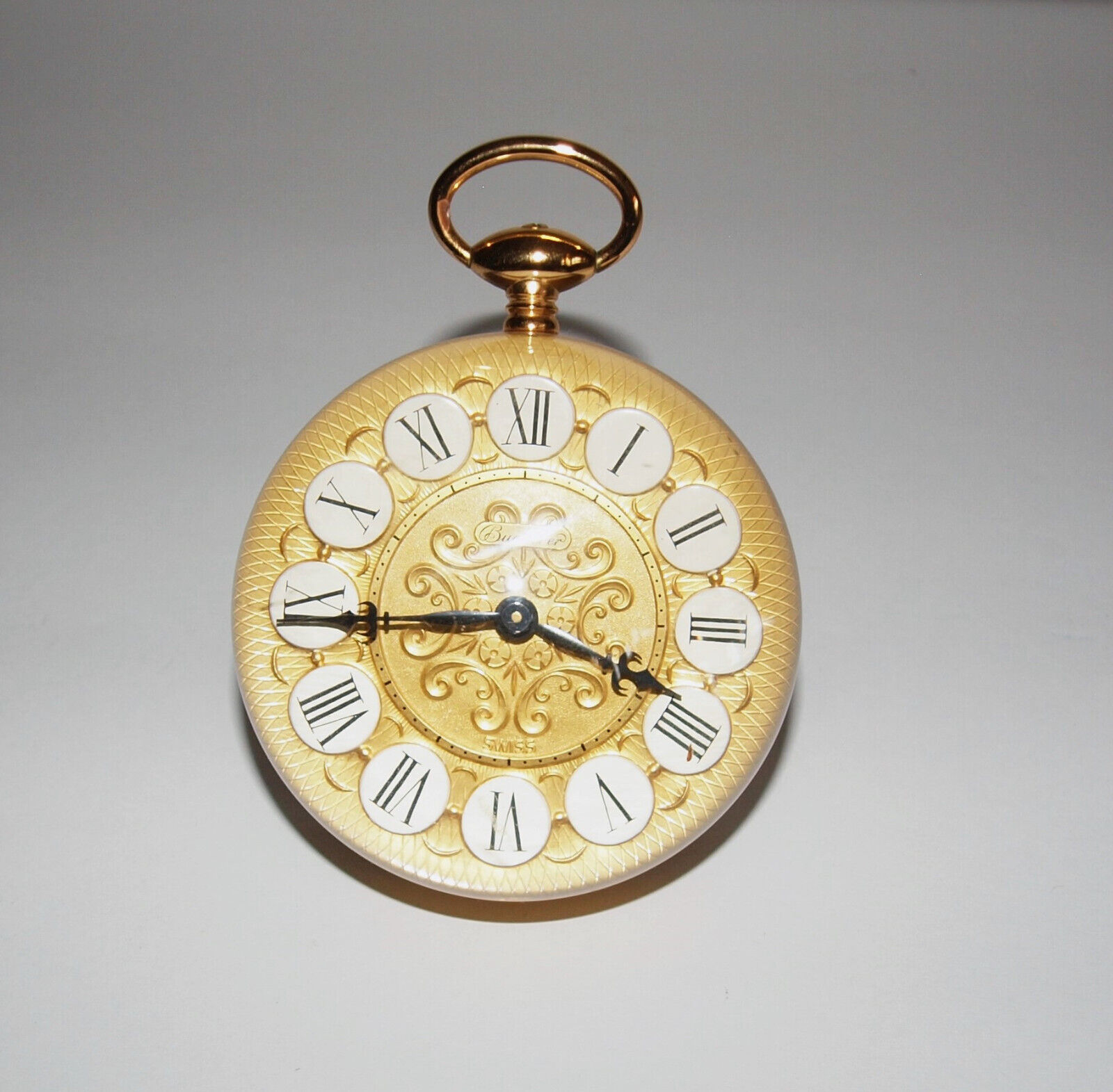 Rare Bucherer Crystal Skeleton Ball Clock
