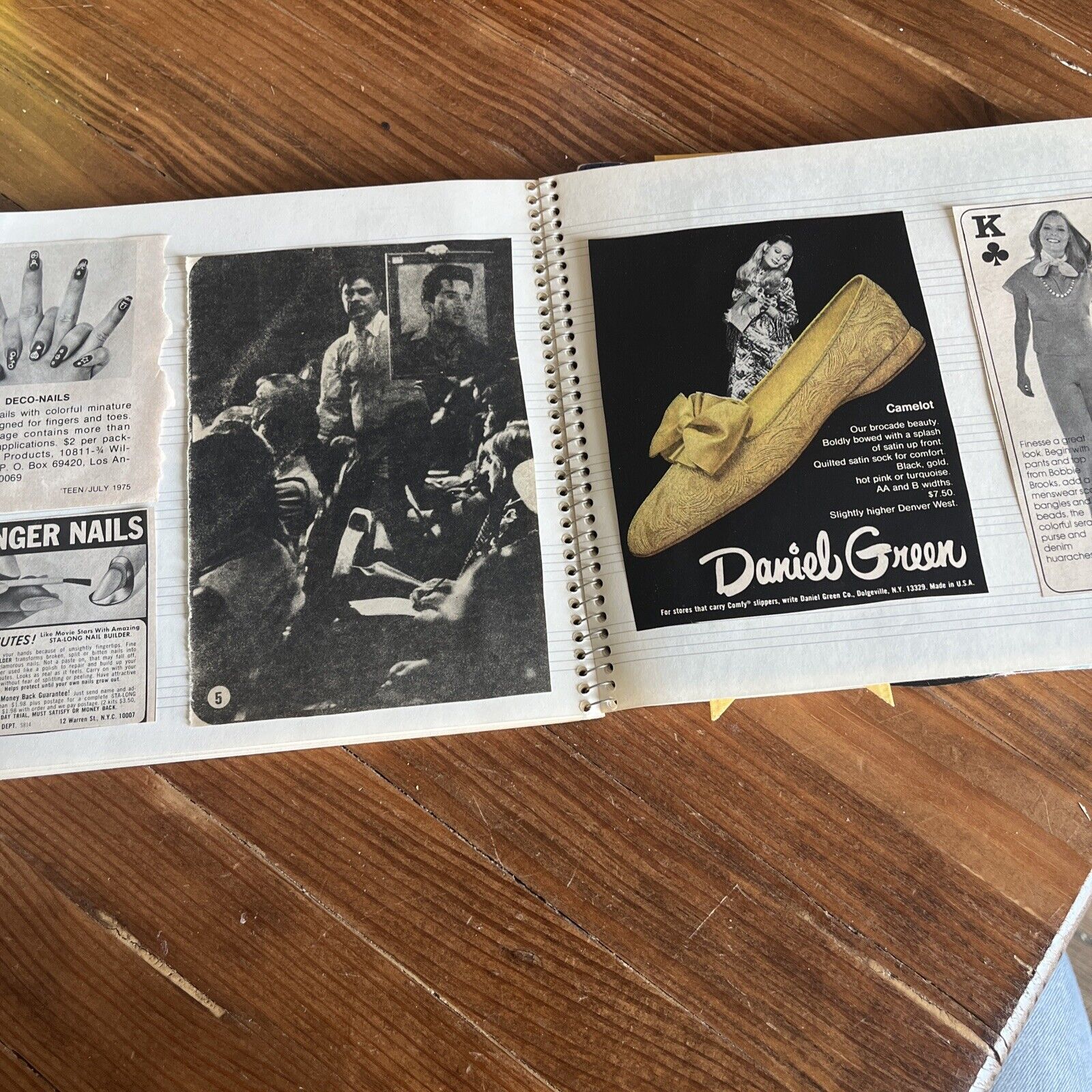 Vintage Music Notebook Filled w/ Ephemera Stickers Print Ads Postcards 100 pcs