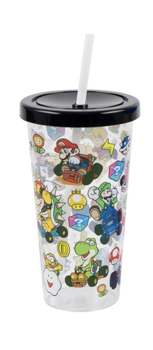 Super Mario Cart Tumbler Characters-23oz Cup and Straw. Paladone. Nintendo 2021