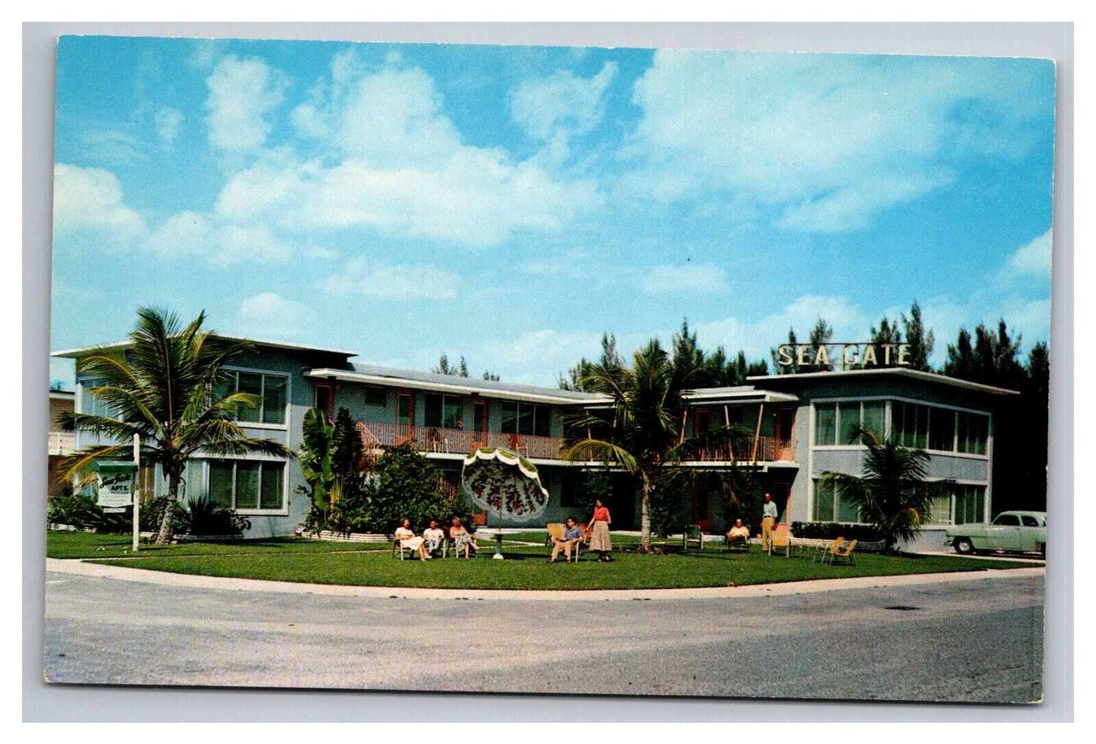 Postcard Fort Lauderdale Florida Sea Gate Apartments