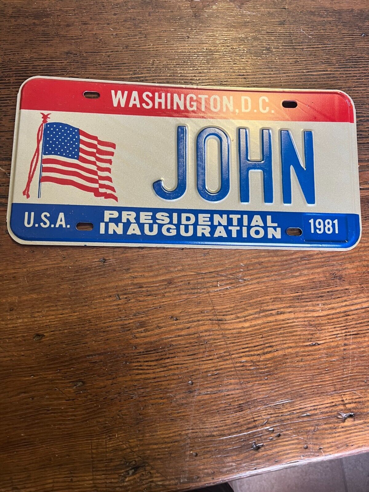 1981 Washington DC License Plate Presidential Inauguration 1981 USA NEW #  JOHN